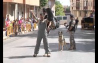 Exhibición de la Unidad Canina de la Base…a pie de calle