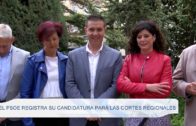 El PSOE registra su candidatura para las Cortes Regionales