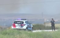 Espectacular incendio en un campo de cereal