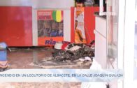 Incendio en un locutorio de Albacete, en la calle Joaquín Quijada