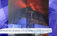 Incendio en un desguace de vehículos de La Gineta