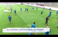 El lateral Carlos Isaac se rompe