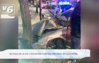 Un conductor ebrio se sale de la vía y colisiona contra un árbol en Albacete capital