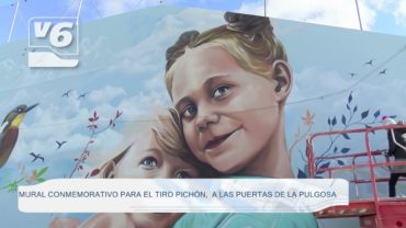 Mural conmemorativo para el Tiro Pichón, a las puertas de La Pulgosa