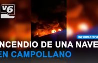 Incendio en una nave de chatarras de Campollano