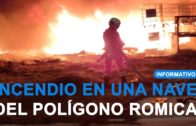 Incendio a última hora de este lunes en una nave del polígono industrial de Romica