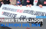 Concentración por el fallecimiento de un trabajador en Madrigueras